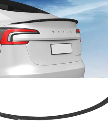 BASENOR Spoiler for 2026 2025 2024 Tesla Model 3 Performance Rear Spoiler Wing ABS Material OEM Rear Trunk Lip [Proprietary Design] Model 3 Performance Accessories Matte Carbon Fiber