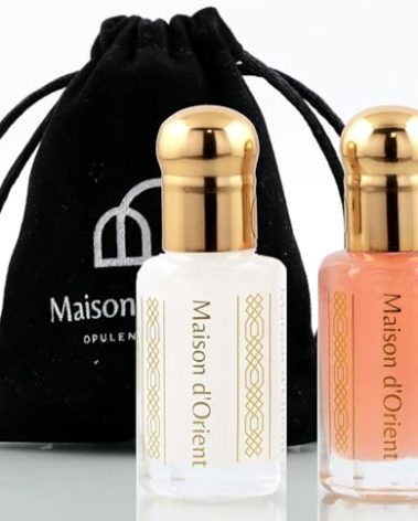 Maison d'Orient Tahara Collection 2x6mL | Pink Musk & White Musk Body Oil Perfume for Women | Arabian Perfume Oils | Arab Perfumes for Women (Perfumes Arabes de Mujer - Almizcle Blanco y Rosa)