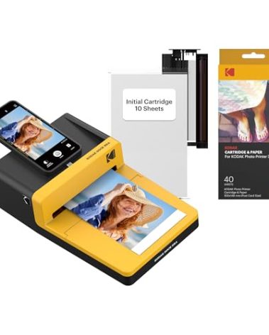 KODAK Dock ERA Plus 4PASS Instant Photo Printer, 4x6 inches, 50 Sheets Bundle