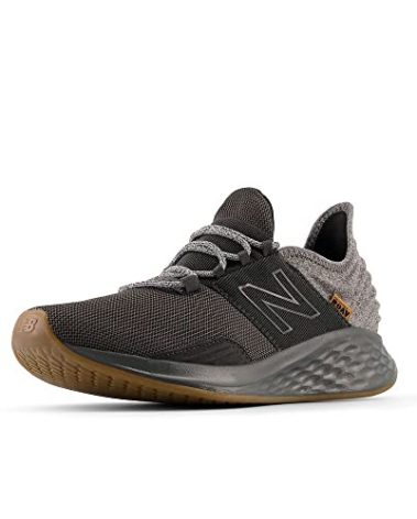 New Balance Men's Fresh Foam Roav V1 Running Shoe, Blacktop/Gum, 11 M