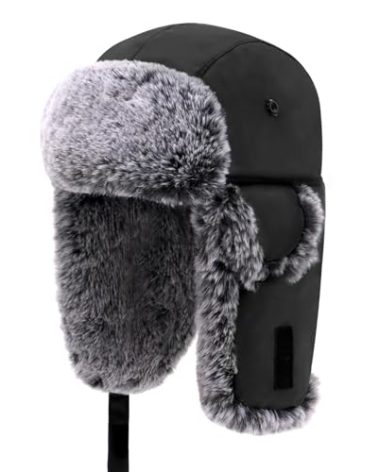 FUOITA Baby Toddler Trapper Hat Kids Dinosaur Adjustable Ushanka Waterproof Winter Aviator Hat for Boys 1T-8T