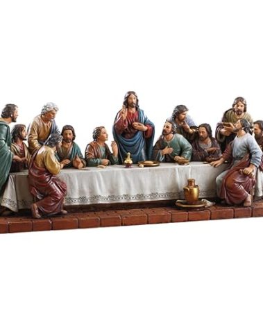Avalon Gallery Christian Home Décor Hand-Painted Michael Adams Figurine, 15-Inch, Last Supper