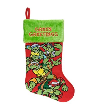 Ruz Teenage Mutant Ninja Turtles 20" Applique Christmas Stocking, Gift Holder for Stocking Stuffers, Indoor Home Decor and Holiday Decoration