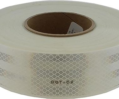 3M Safe Way Traction 2" x 12 Foot Roll White Auto Truck Trailer Vehicle Reflective Safety Tape 983-10