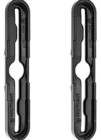 Mic+Tight 2 Pack The Police Mic Clip Tactical Portable Radio Mic Clip for Uniforms or Bullet-Proof Vest Carriers | Black