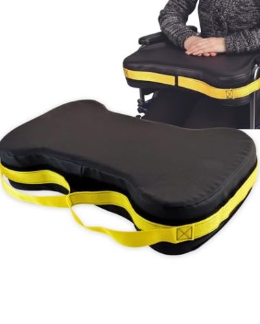 Secure Easy Release Wheelchair Lap Cushion - Comfort Support Lap Buddy Geri Tray for Seniors - Patient Safety Positioning Prevent Sliding or Falling Forward - Elderly Fall Prevention