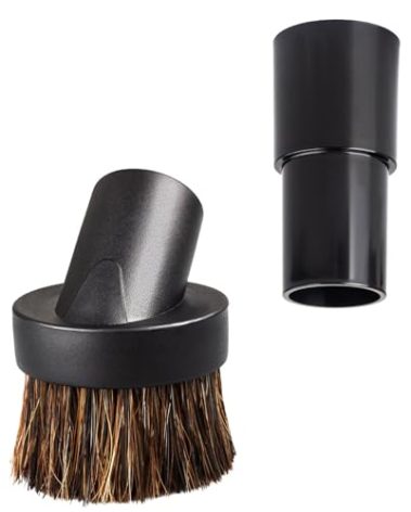 Vacuum Brush Attachments,1.25” Round Dust Brush For Shark Vacuum Attachments. Replacement For Shark vacuum Accessories Brush with 1 1/4 to 1 3/8 Inch Vacuum Hose Adapter Tool for Standard Hose.
