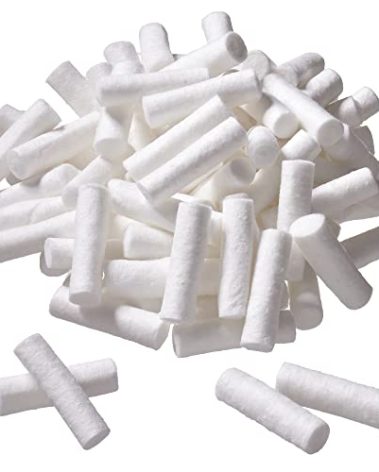 100 Dental Cotton Rolls, One Inch Nosebleed Plugs for Kids or Adults - Extra Absorbent Blood Clotting, Cotton Rolls (100 Count)