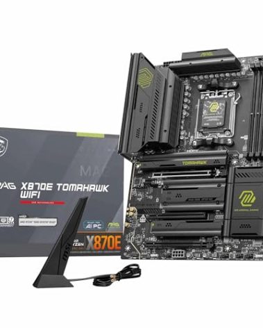 MSI MAG X870E Tomahawk WiFi Motherboard, ATX - Supports AMD Ryzen 9000/8000 / 7000 Processors, AM5-80A SPS VRM, DDR5 Memory Boost 8400+ MT/s (OC), PCIe 5.0 x16, M.2 Gen5, Wi-Fi 7, 5G LAN