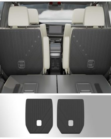 Thinzyou Kick Mats Compatible with 2016-2025 2026 Dodge Durango 6 Seats 2nd Row Back Seat Protector Cover TPE All Weather Liners 2024 Durango Accessories (Fit 6 Seats, 2nd Row Backrest Mats)
