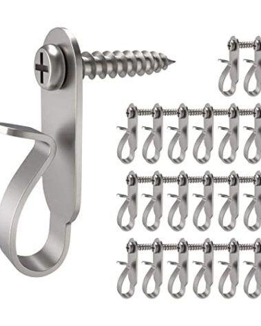 GEZIDEA Hanger Hooks for Christmas Lights, Wires and Fairy Lights, Stainless Steel, 20 Pack