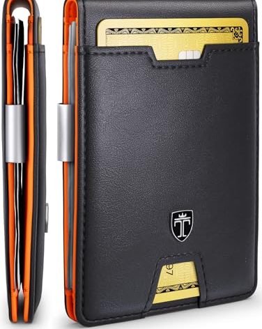 TRAVANDO Mens Wallet with Money Clip AUSTIN RFID Blocking Bifold Credit Card Holder for Men with Gift Box