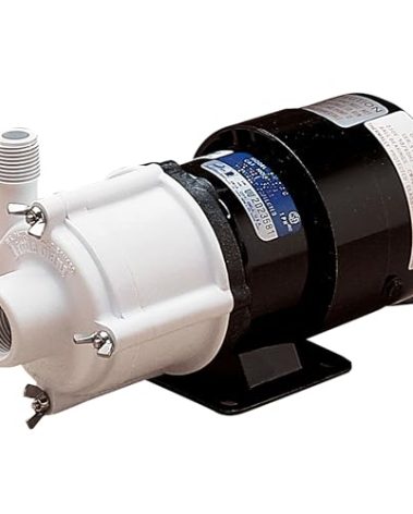 Little Giant 115 Volt, 1/12 HP, 750 GPH 3-MD-SC Non-Submersible Magnetic Drive Pump for Semi-Corrosive Chemicals, 6-Foot Cord with Plug, Black/White, 581503