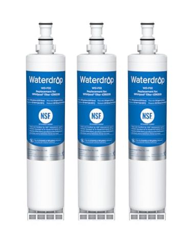 Waterdrop 4396508 Replacement for Everydrop® Filter 5, EDR5RXD1, Whirlpool® WF-NLC240V, 4396510, NLC240V, PNL240V, 4396508p, 4396547, 4392857, LC400V, Refrigerator Water Filter,3 Packs