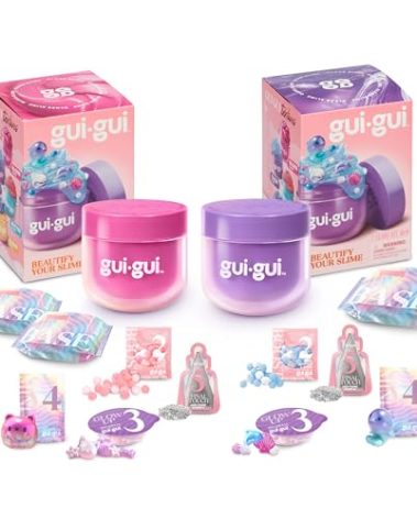 GUI GUI Slime Kit - Scented Slime 2-Pack Bundle, Clear & Gloss, 5 Step DIY Process to Customize Your Ultimate Slime Glow-Up, Resealable and Reusable Container, ASMR Experience