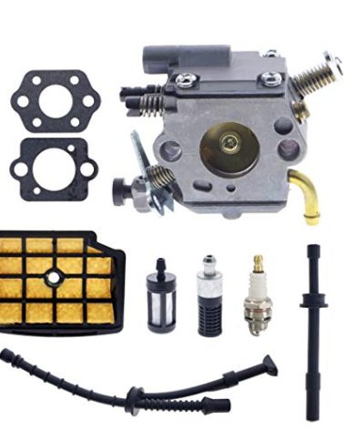 Cnfaner C1Q-S126B Carburetor for Stihl MS200 MS200T 020T MS 200 MS 200T Chainsaw Engines with 1129 350 3600 Fuel Line 1129 120 1602 Air Filter Kit