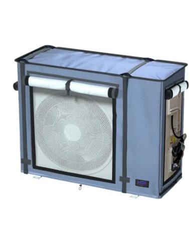 NGB Mini Split Cover for Air Conditioner Outdoor Unit,38.2 "L x17 "W x32.7"H for Ductless Air Conditioning Protected Operation Universal for Mini Split Condenser HVAC Units All Seasons,Grey.