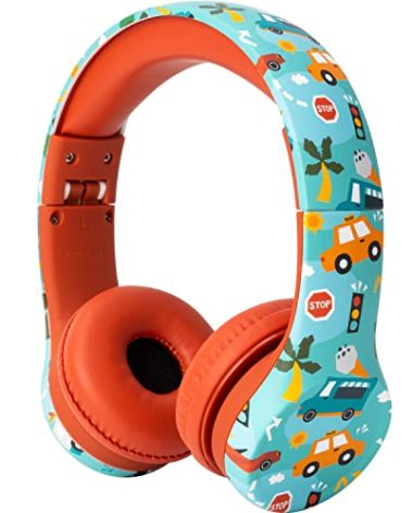 Snug Play+ Kids Headphones – Volume Limited 93dB for Safe Listening – Foldable, Durable Headphones for Toddlers, Boys & Girls – Tangle-Free Cord – Ideal for Travel, School, Tablets - Vroom
