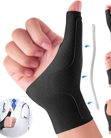 Wrist Thumb Brace Mommy Compression Stabilizer Waterproof Thumb Spica Splint for Arthritis,Trigger Finger,De Quervains Tenosynovitis,Tendonitis,CMC Joint Pain and Support-Women Men-Left or Right Hand