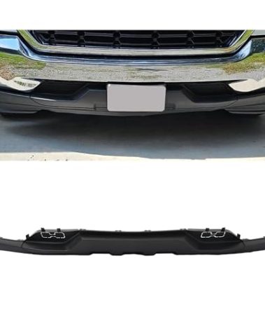 HECASA Front Bumper Lower Valance Compatible with 2016-2019 Chevrolet Chevy Silverado 1500 LD Replacement for 84029773, GM1015134C W/Tow Hooks Holes Air Dam Deflector PP Plastic Black