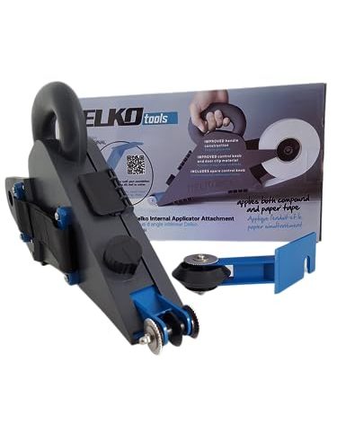 DELKOtaper drywall taping tool - the Delko Taping Tool and Internal Corner Attachment Package enables contractors to finish flat joints, internal corners and square set with one taping tool.…