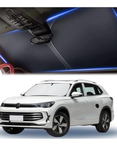 300T Thickened Sunshade for Car Windshield,Windshield Sun Shade for Blocking 99% Sunlight & Heat,Summer Car Essentials Sun Cover for Car Windshield Fits,Truck,SUV (XL: 59x31.5 inch)