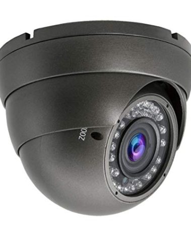 Inwerang 5MP 4MP Dome Super Hybrid Security Camera HD-TVI/CVI/AHD/960H CCTV Surveillance Security Camera 2.8-12mm Varifocal Lens Outdoor/Indoor 98ft IR Waterproof Day&Night Vision Dome Camera(Gray)