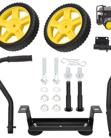 MWEDP 40065 Generator Wheel Kit for Champion 2800-4750-Watt / 3000-5500-Watt or Higher Inverter Generators with Folding Handle and Never-Flat Tires