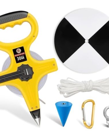 BUWUSMU 7.87 Inch Plastic Secchi Disk Set - Secchi Disc with Black and White Quadrants, Steel Cone, Holding Line, and 30 Meter Tape Measure for Clarity Measurements