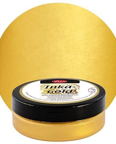 Viva Decor Inka Gold Gilding Wax2.3 oz (Gold) - Easily Applicable, Wax-Based Metallic Polishing Paste. Quick-Drying Metal Shine, High Gloss Effects for DIY. Decor Paste for Wood, Clay & Terracotta