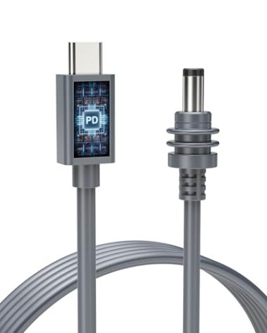 Starlink Mini Cable, USB-C to DC Power Cable 10FT/3M, Works with 100W USB-C PD Power Bank/Charger/Power Station, Weather-Sealed Connector, Plug & Play for Starlink Mini Portable Internet