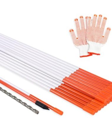 COLOtime 58 Inch Approx 5FT Driveway Markers with Reflective Tape 5/16 Inch Fiberglass Snow Stakes Driveway Reflectors for Snow Plowing 20 Pack