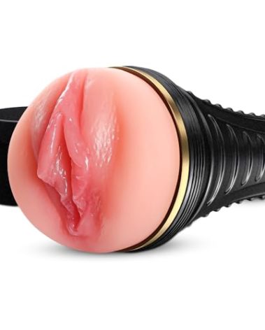 Male Masturbator,Kingdemer Realistic Pocket Pussy Vagina Textured with 7.5in Depth Lifelike Soft and Fleshy Texture,Penis Training Masturbators Sex Machine Toy for Men