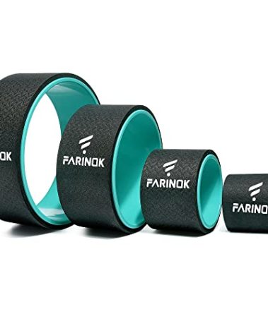 Yoga Wheel Set of 3+1, Upgraded 10MM Thick Back Wheels for Pain Relief & Stretching, Strongest Back Roller for Deep Tissue Massage, Improving Yoga Poses Backbend