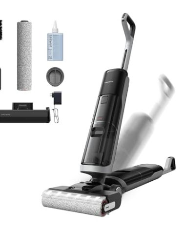 DREAME H14 Pro Wet Dry Vacuum Cleaner, 180° Lie-Flat Vacuum Mop, 140°F Washing and Fast Hot Air Drying, Powerful 18kPa Suction Floor Cleaner Machine, Easy GlideWheel Movement, Smart App Control