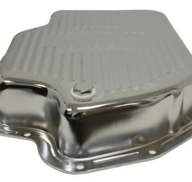 Compatible/Replacement for Chevy/GM Turbo TH-400 Steel Transmission Pan (Deep Sump) - Chrome
