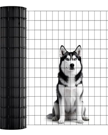 ARIFARO PVC Coated Welded Wire Fence (3ft x 50ft) 2 Inch x 3 Inch 16GA Garden Fence for Dog Roll Vinyl Coating Metal Wire Mesh for Chicken,Deer,Rabbit,and Other Small Animals