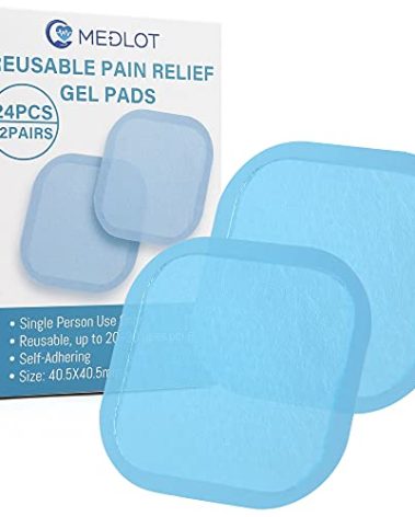 MEDLOT Tens Gel Pads Refills Compatible with Omron Heat Pain Pro PM311, 12 Pairs/24Pcs Electrode Gel Pads, Self-Adhesive