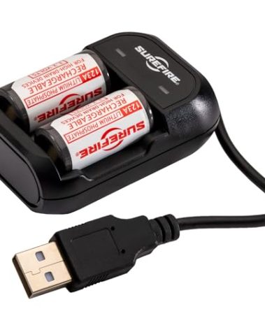 SUREFIRE 123A Rechargeable Batteries Includes Charger SFLFP123-KIT