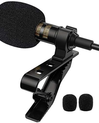 PoP voice Professional Lavalier Lapel Microphone Omnidirectional Condenser Mic for iPhone Android Smartphone,Recording Mic for Youtube,Interview,Video