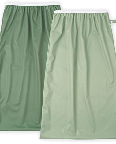 Nora's Nursery Pail Liner for Cloth Diapers - Reusable and Washable - Fits all Standard Diaper Pails - Waterproof Pail Liner with Strap for Diaper Pails, Laundry & Kitchen Garbage Cans (Garden - 2 Pk)