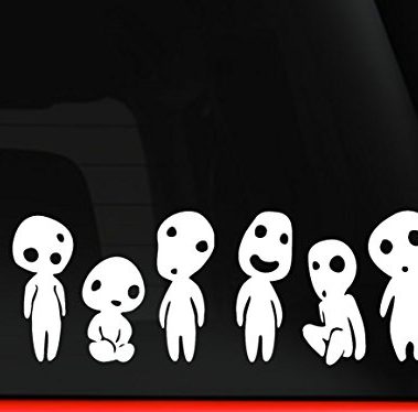 Princess Mononoke  Kodama Spirits Car Truck Suv Window Laptop Kitchen Wall Macbook Decal Sticker Approx 8 Inches White