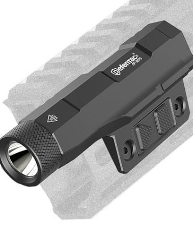 DEFENTAC 2400lm Aluminum Flashlight is Compatible with Picatinny/Mlok Rail for Rifle, Rechargeable Weapon Light with Strobe/Momentary, with Pressure Pad Switch