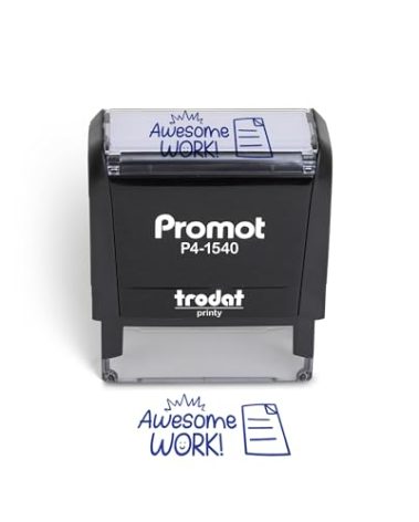 Promot Teacher Stamps for Classroom Grading - Awesome Work Self Inking Stamp for Kids - Motivational Grading Stamps for Teachers & Homeschool, Classroom Supplies & Gifts