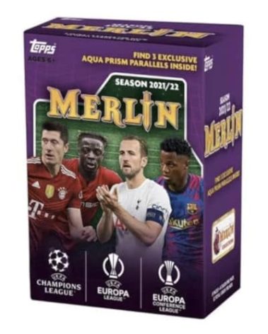 2021-2022 Topps UEFA Champions League Merlin Chrome Soccer Blaster Box - 32 Trading Cards Per Box