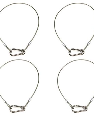 Safety Cable Lock, Stainless Steel Cable with Loops Heavy Duty Bike Lock Hook Flexible Security Steel Cable Wire Lock and Chain for Luggage Hanging Light Plant Pictures