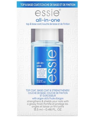 essie All-In-One Base Coat + Top Coat + Strengthener Nail Polish, 0.46 Ounces (Packaging May Vary)