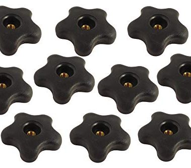 Taytools 770818 Lot 10 Each 3/8 16 Female Thread Star Knobs 2.25 inch Diameter with Through Insert