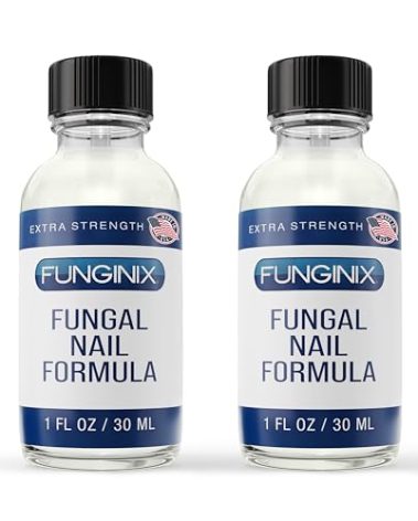 FUNGINIX Toenail Fungus Treatment Extra Strength - Antifungal Nail Treatment With 10% Undecylenic Acid & Tea Tree Oil - Nourished by 15+ Natural Oils & Botanicals- Made in USA(2 Pc,Packaging May Vary)