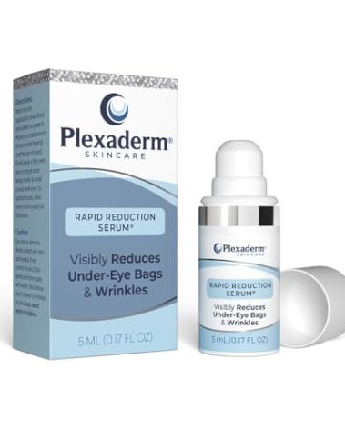 Plexaderm Rapid Reduction Eye Serum - Visibly Reduces Under-Eye Bags, Wrinkles, Dark Circles, Fine Lines & Crow's Feet Instantly, Anti Aging Wrinkle Remover for Face, Pump